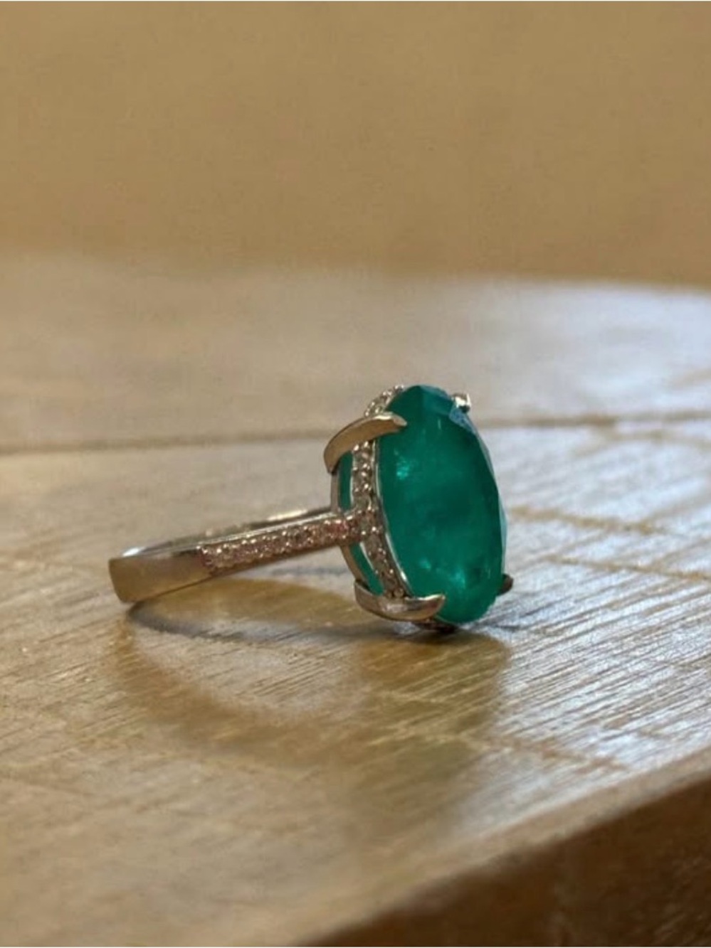 Sterling Silver Green Stone Ring size 7 - Silver Rings, women’s rings, silver